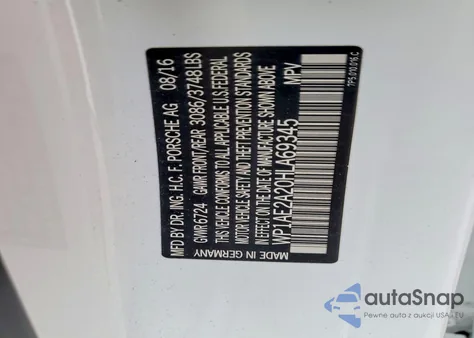 2017 Porsche Cayenne Se Hybrid Platinum from USA, damaged, VIN WP1AE2A20HLA69345